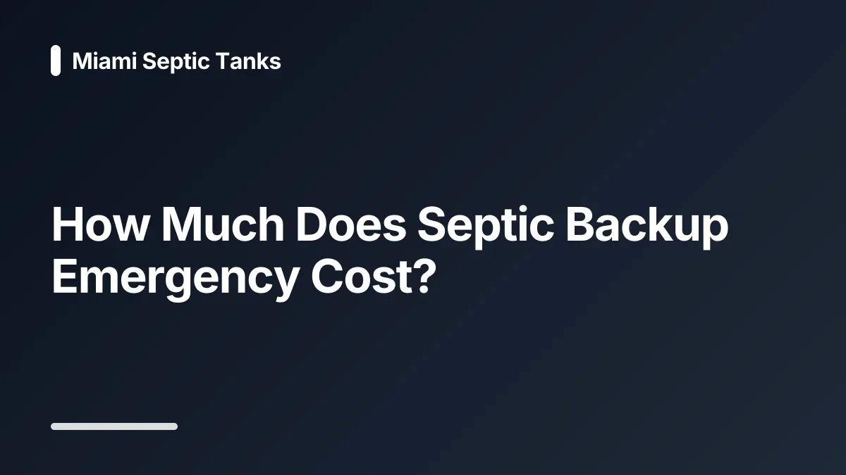 septic backup emergency cost