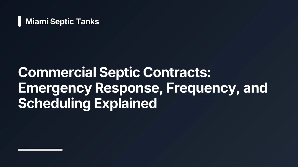 septic contract emergency response